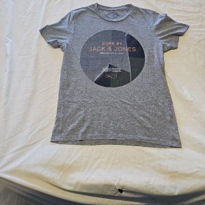 Jack & Jones Core Grey Marl Graphic T-Shirt  F543