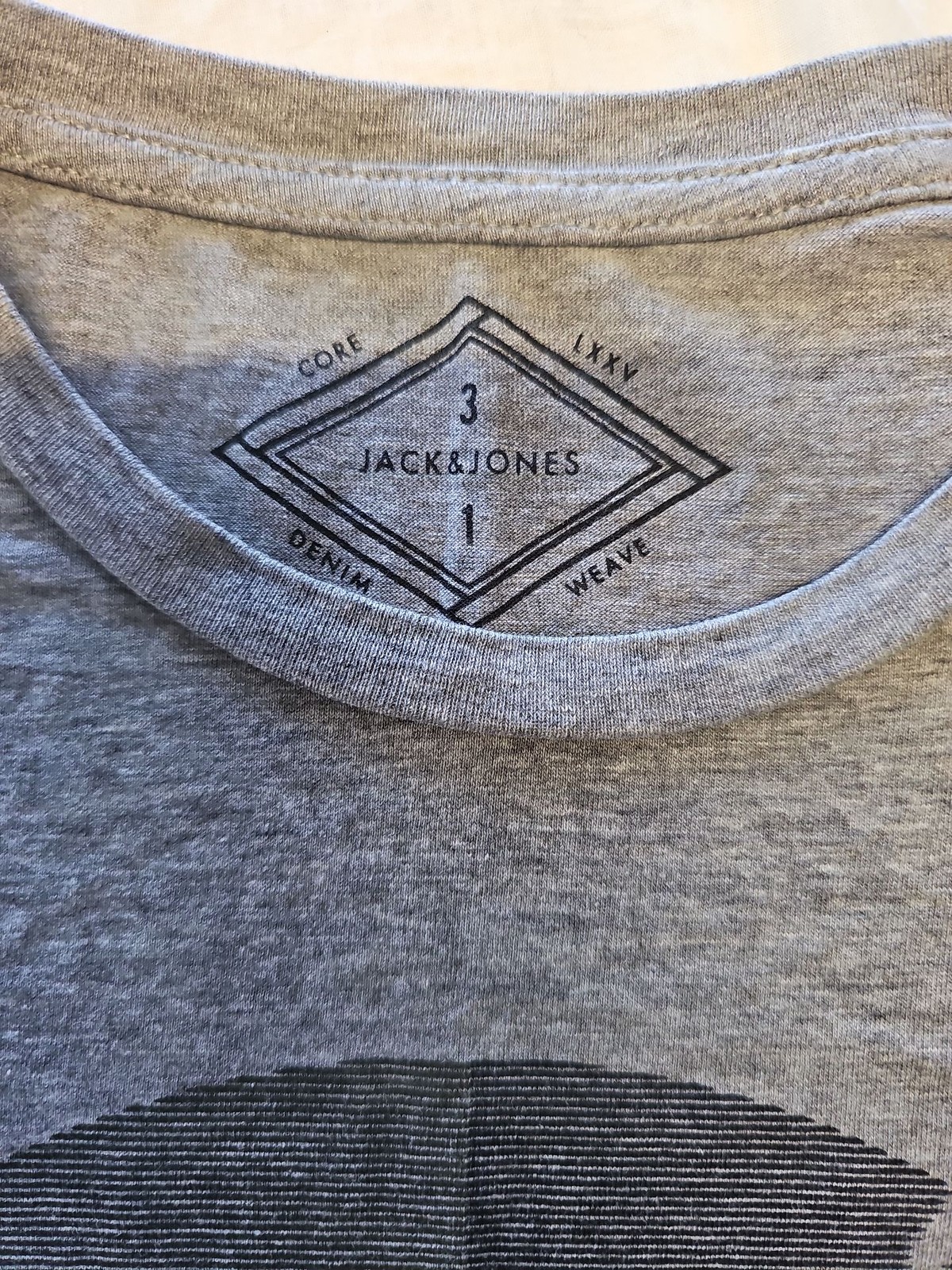 Jack & Jones Core Grey Marl Graphic T-Shirt  F543