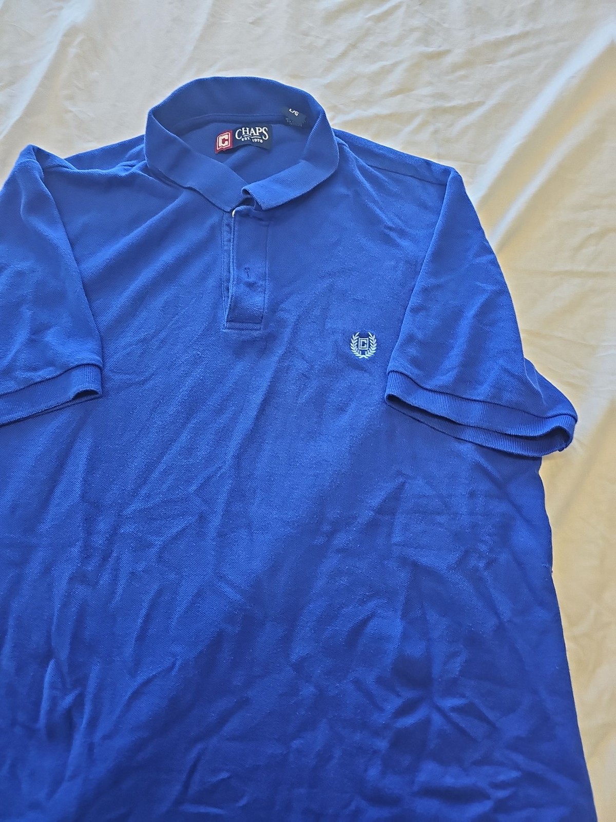 Chaps Royal Blue Men's Short Sleeve Polo Shirt - Large 545 - Image 5
