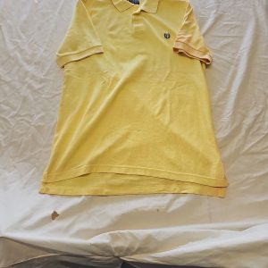 Vintage Chaps Ralph Lauren Pastel Yellow Pique Polo Shirt F550