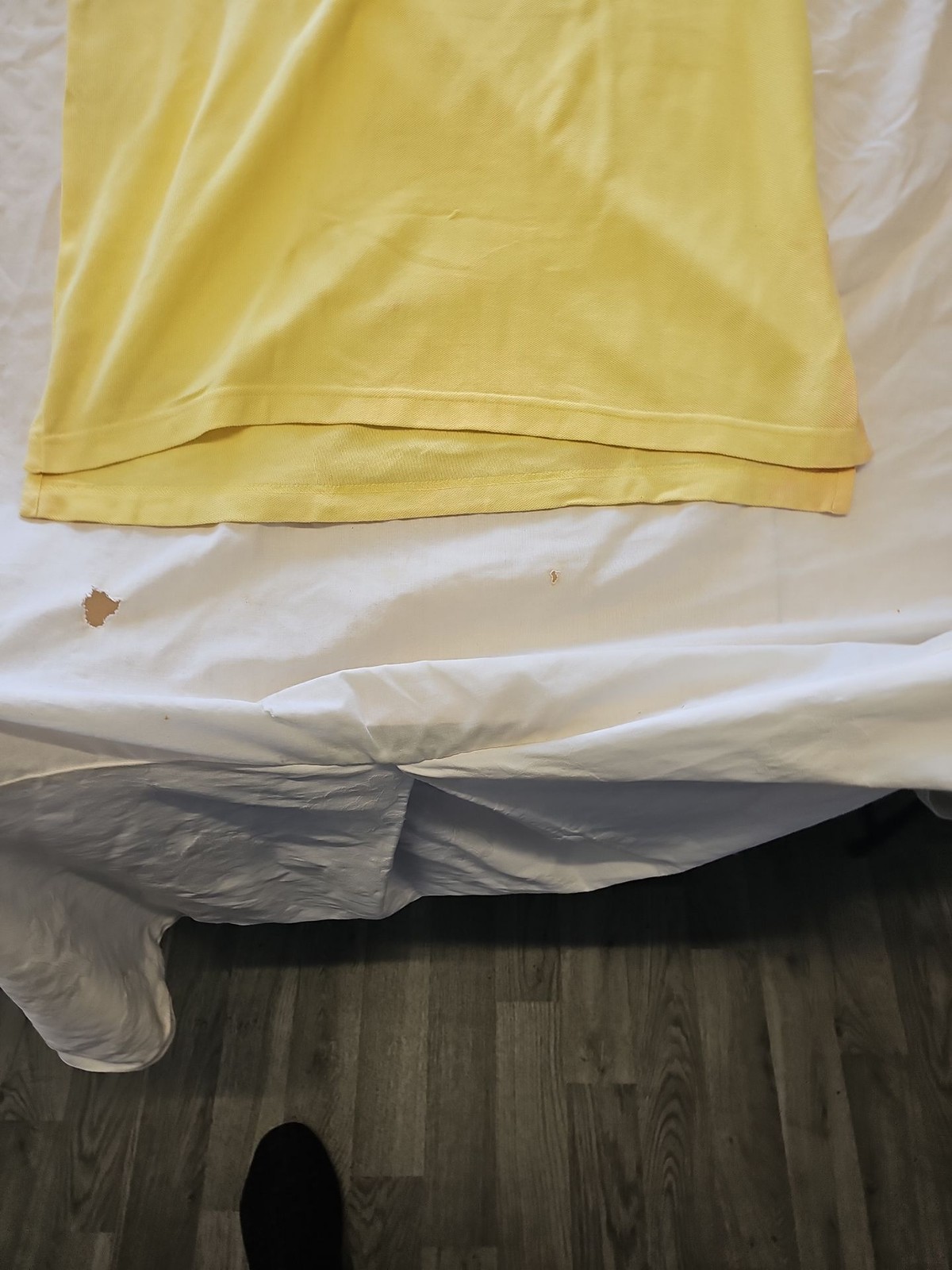 Vintage Chaps Ralph Lauren Pastel Yellow Pique Polo Shirt F550 - Image 5
