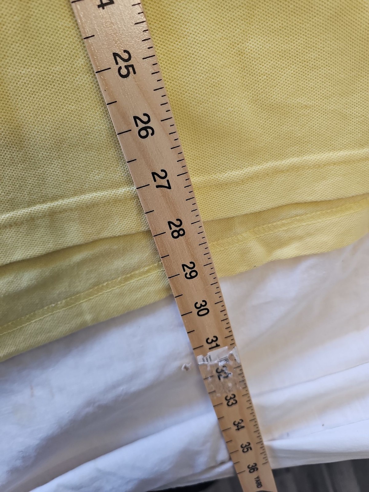 Vintage Chaps Ralph Lauren Pastel Yellow Pique Polo Shirt F550 - Image 7