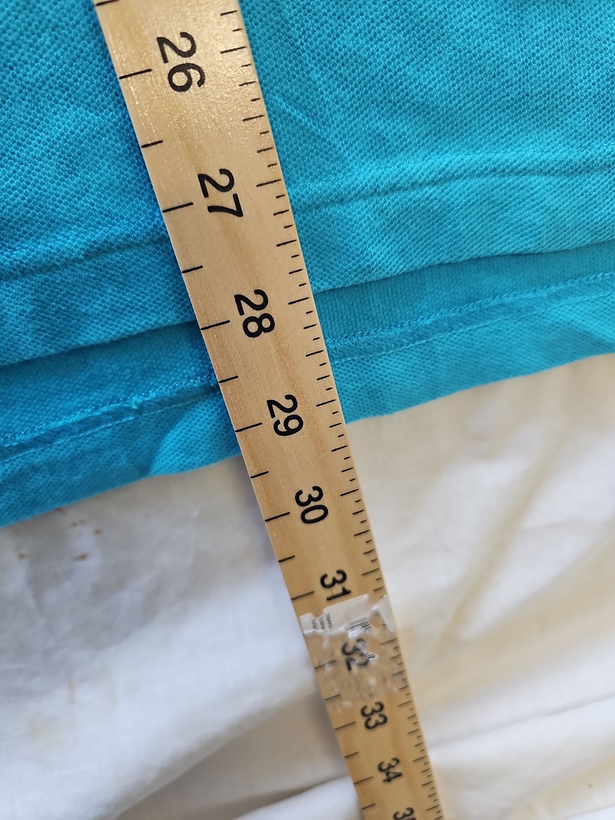 Chaps Men's Cyan Blue Pique Cotton Polo Shirt - Size MediumF555 - Image 8