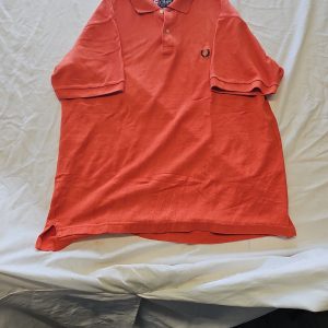 Vintage Chaps Ralph Lauren Burnt Orange Pique Polo Shirt F556
