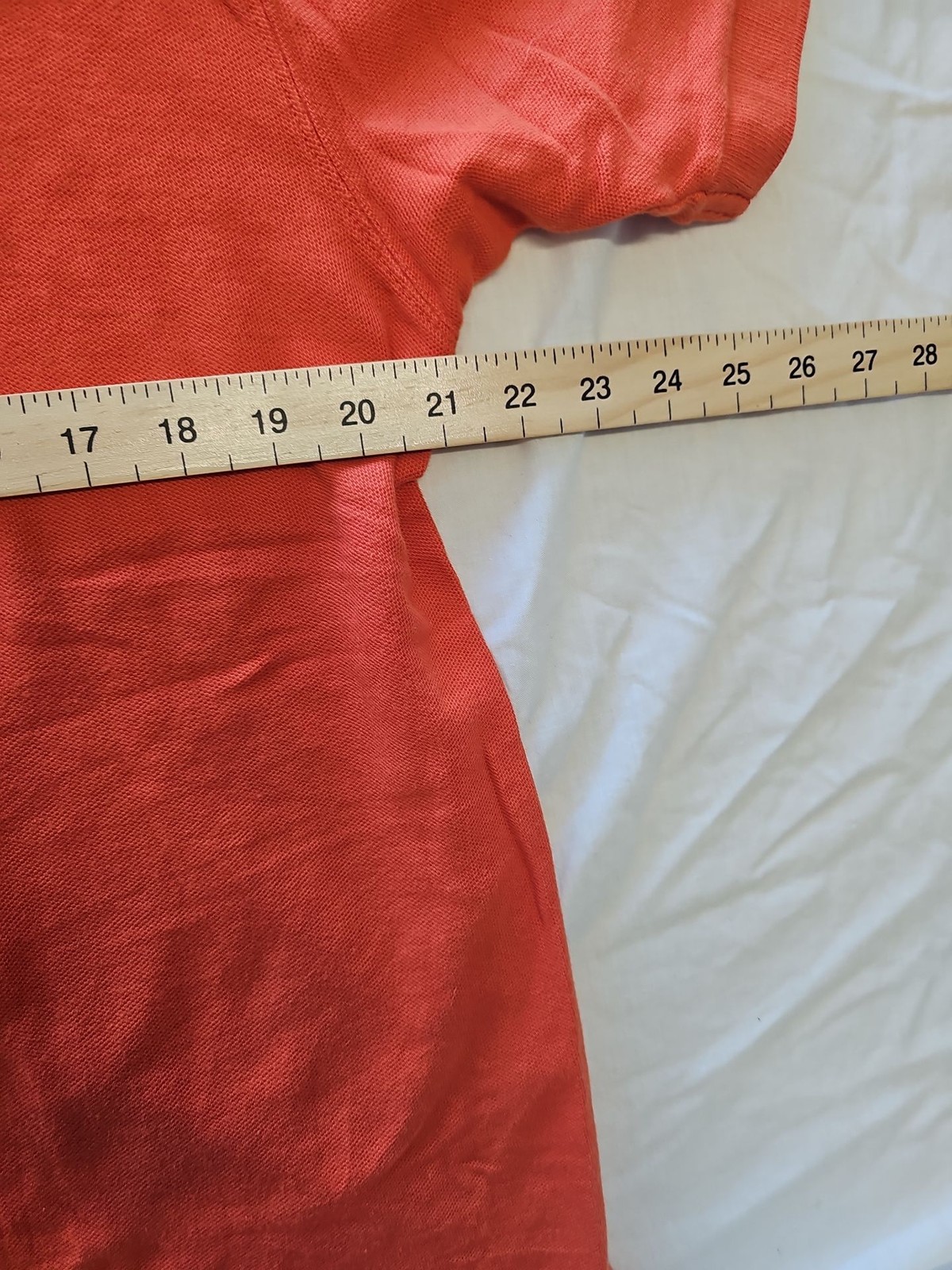 Vintage Chaps Ralph Lauren Burnt Orange Pique Polo Shirt F556 - Image 8