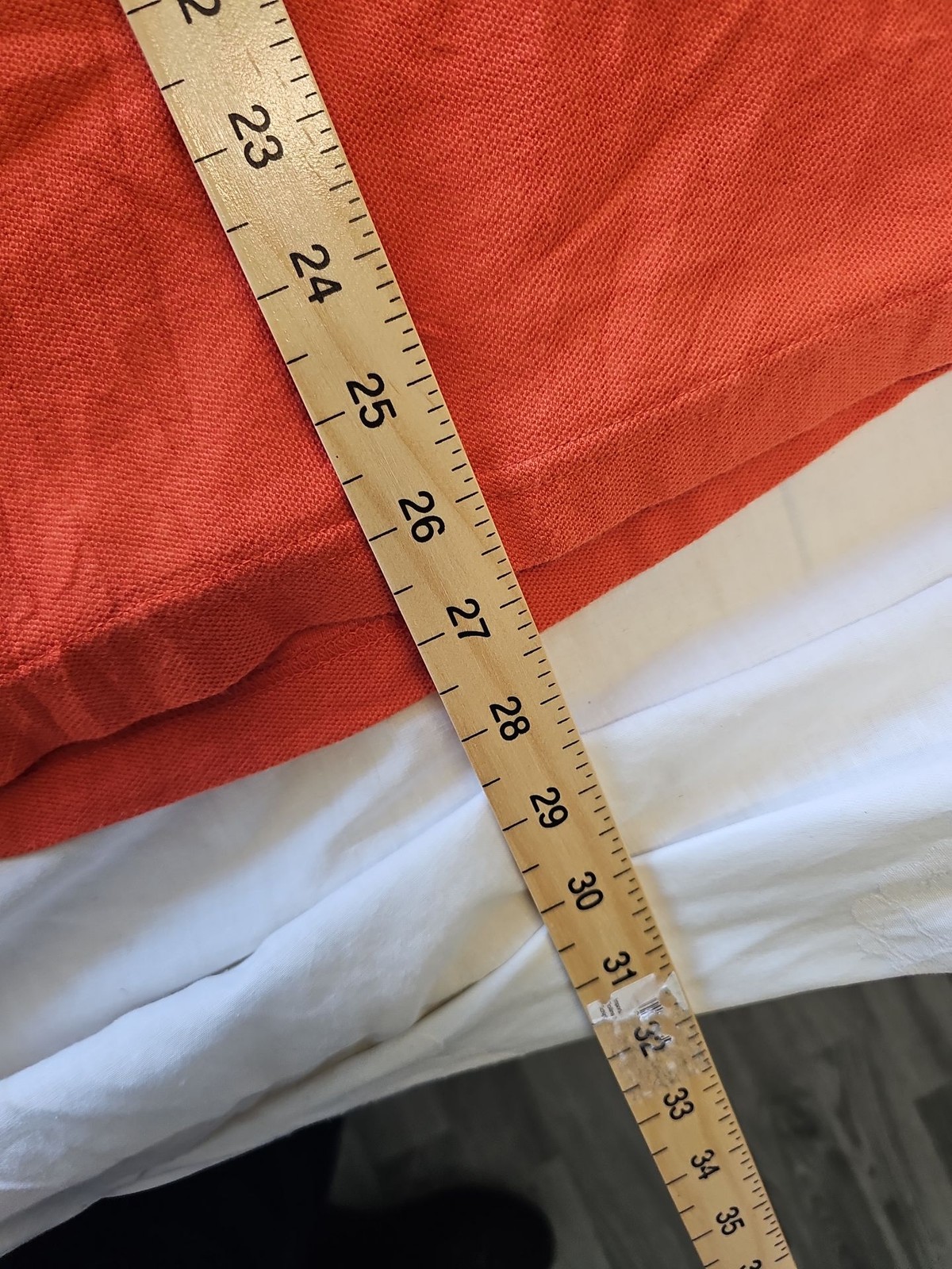 Vintage Chaps Ralph Lauren Burnt Orange Pique Polo Shirt F556 - Image 9