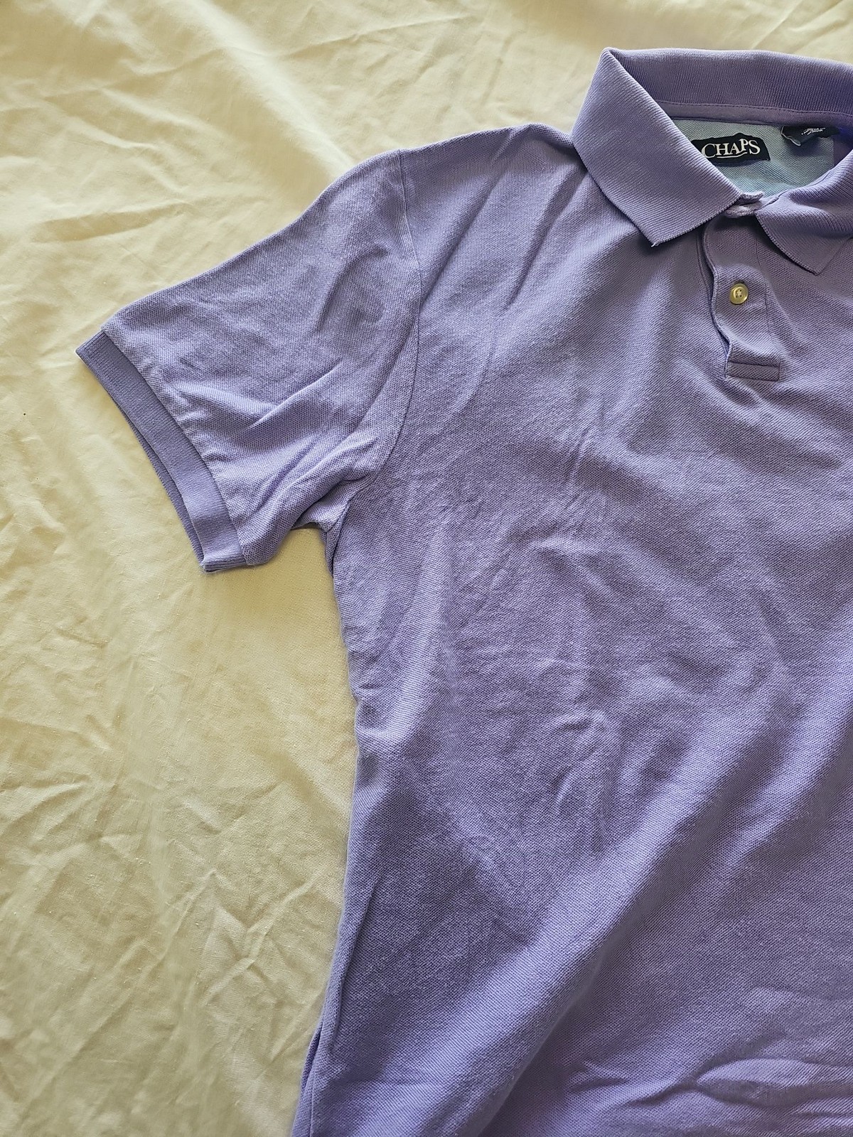 Chaps Men's Lavender Piqué Polo Shirt - Medium F561 - Image 3