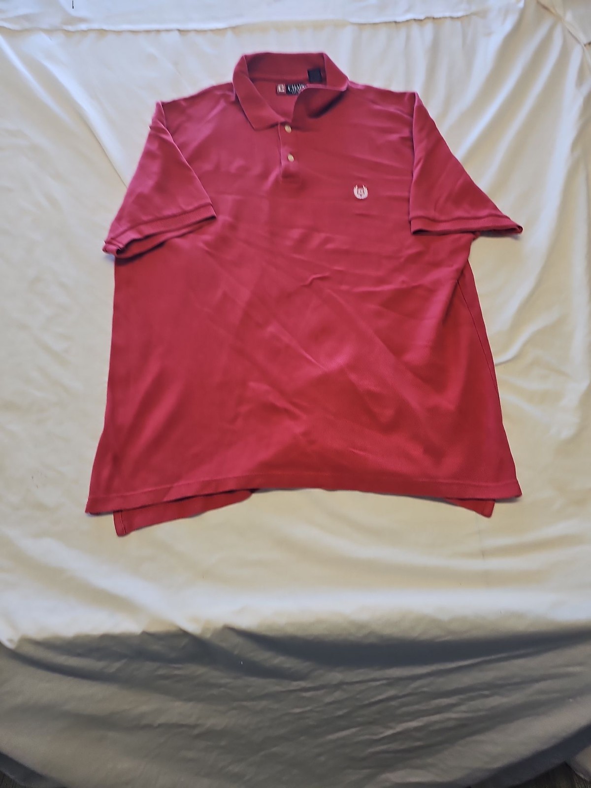 Chaps Ralph Lauren Red Pique Cotton Polo Shirt XL G528