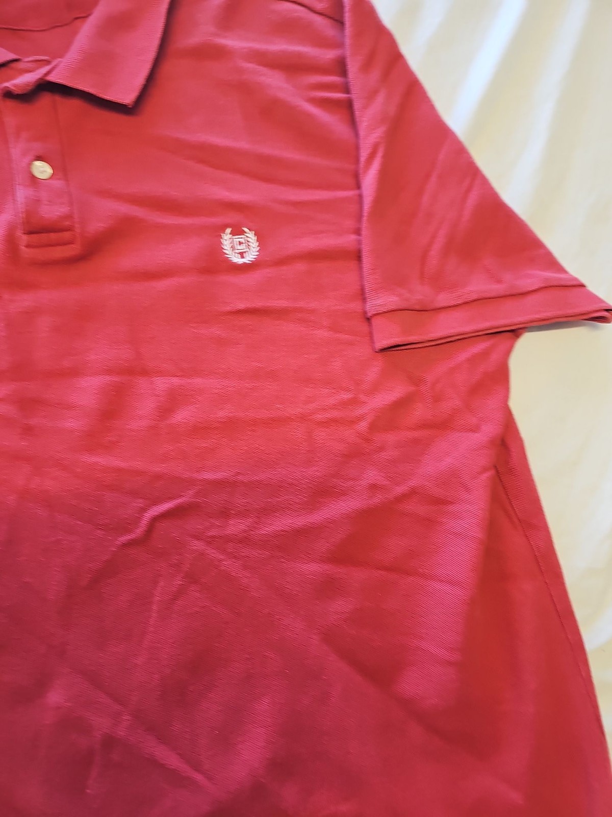 Chaps Ralph Lauren Red Pique Cotton Polo Shirt XL G528 - Image 3
