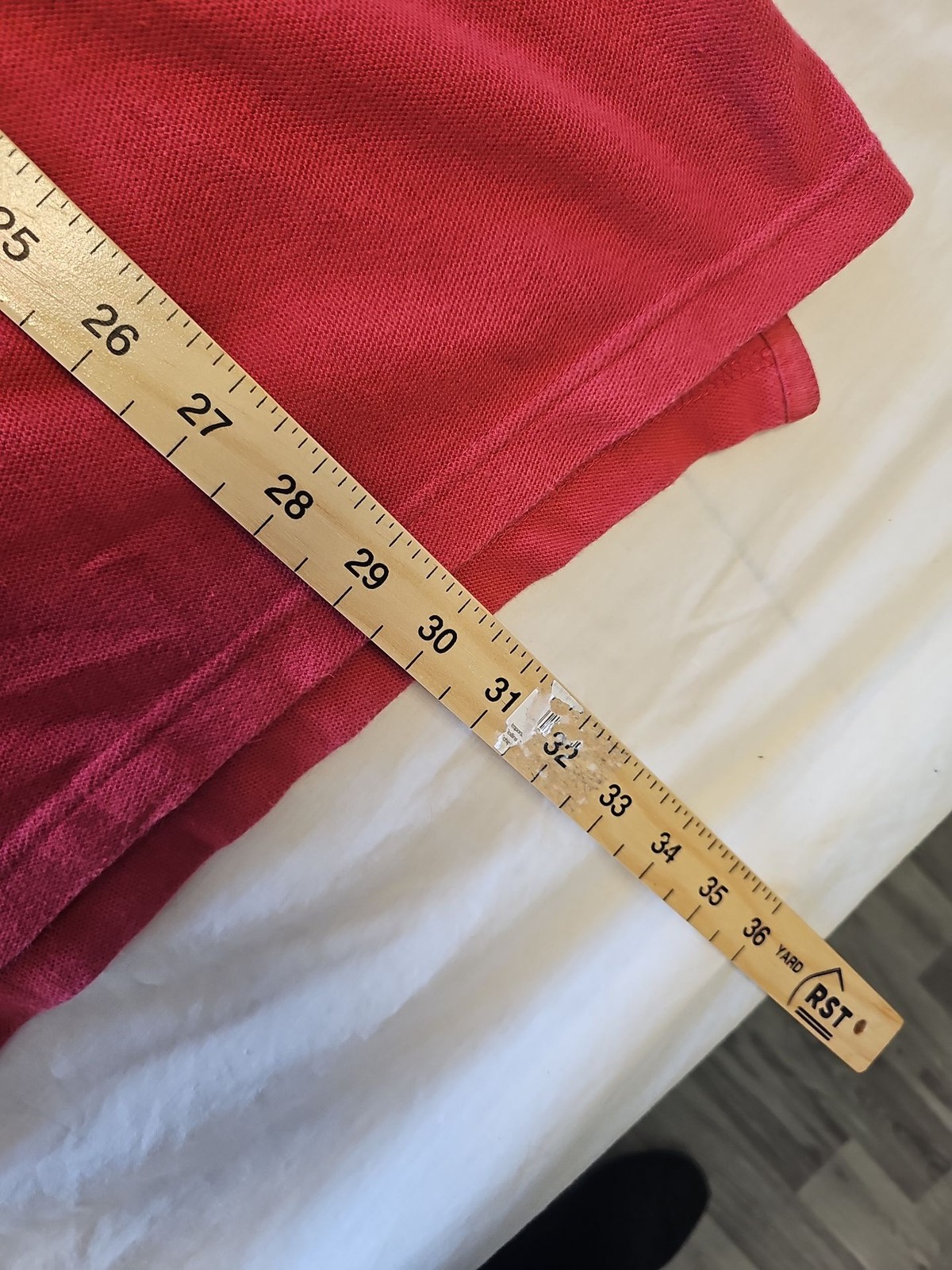 Chaps Ralph Lauren Red Pique Cotton Polo Shirt XL G528 - Image 5