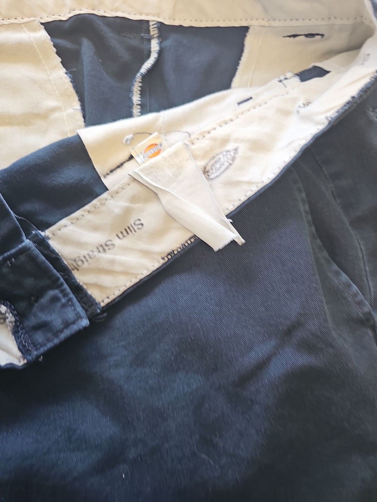 Dickies Slim Straight Navy Blue Cargo Work Trousers  G518 W32 L29