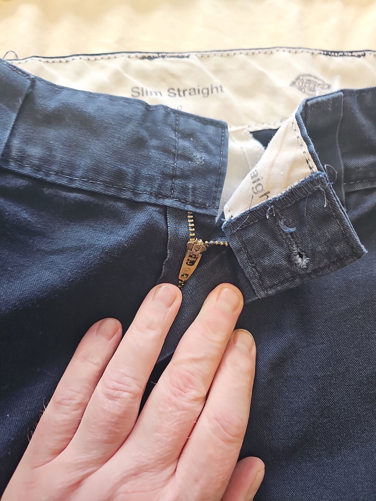 Dickies Slim Straight Navy Blue Cargo Work Trousers G518 W32 L29 - Image 5