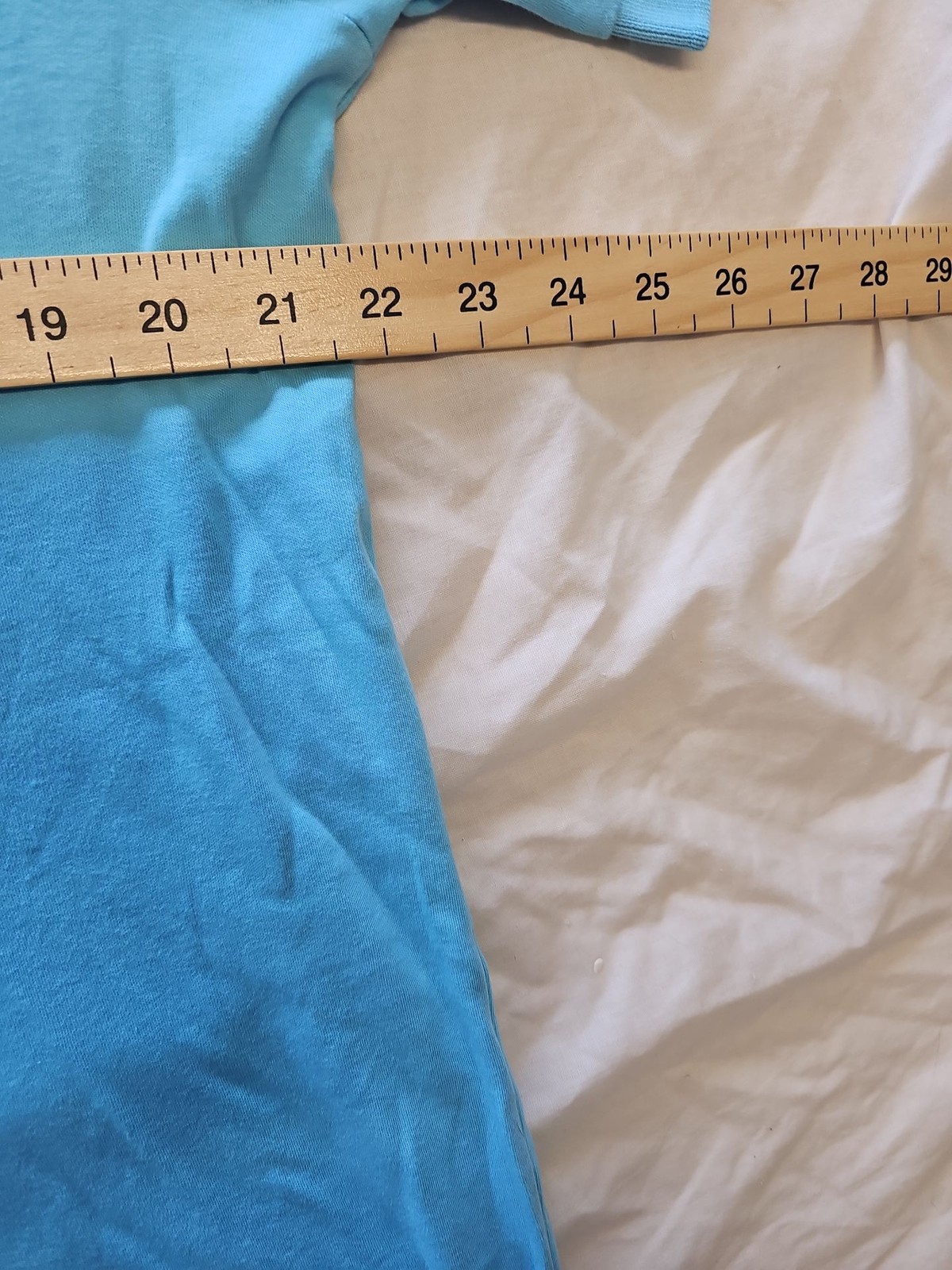 Chaps Light Blue Cotton Polo Shirt with Pocket Size m G519 - Image 6
