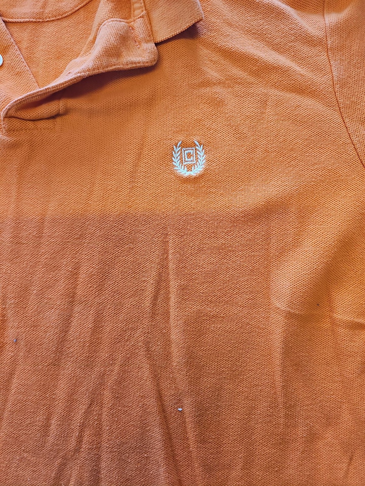 Chaps Men's Orange Piqué Cotton Polo Shirt - Size M G520 - Image 6