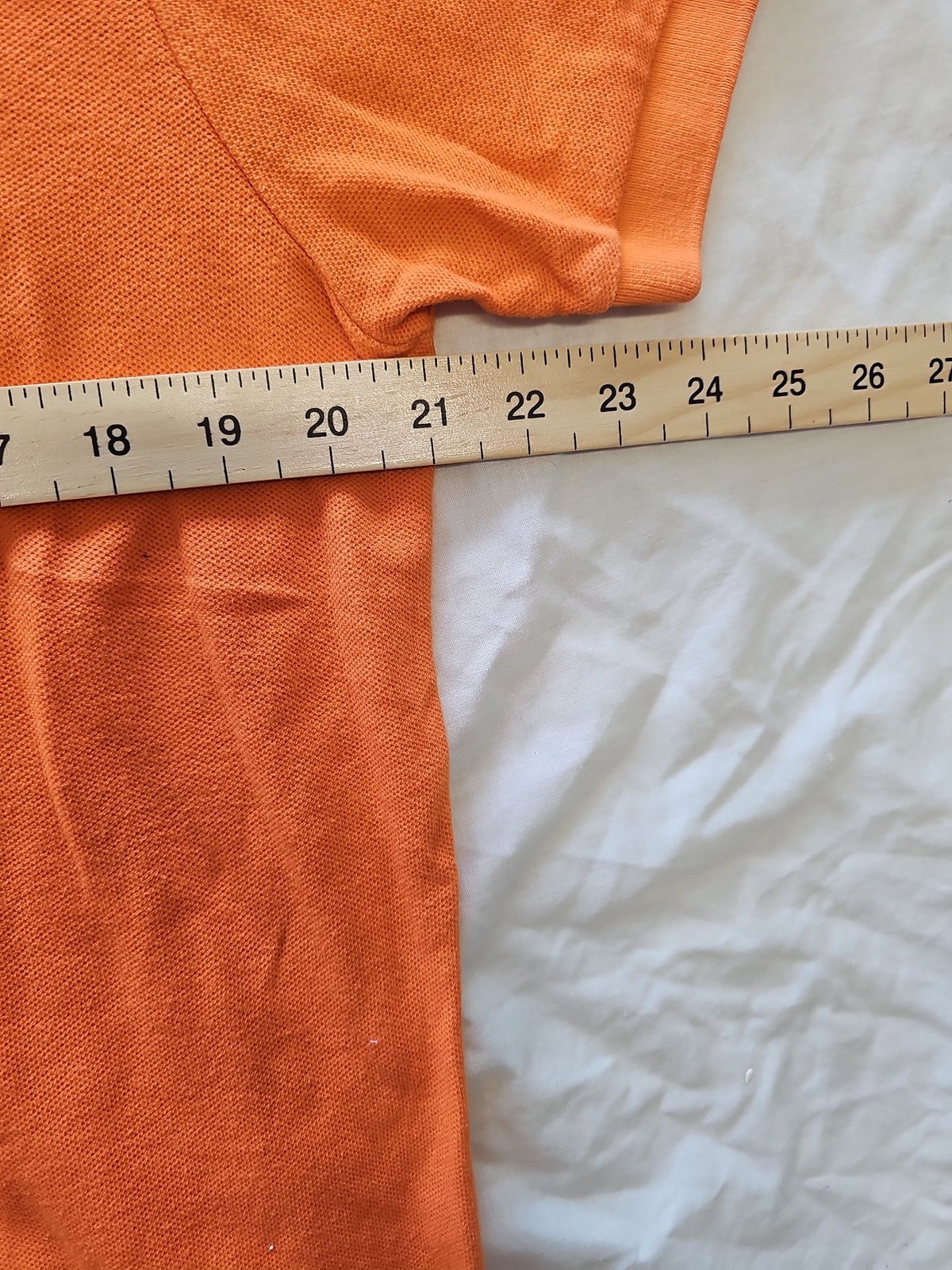 Chaps Men's Orange Piqué Cotton Polo Shirt - Size M G520 - Image 7