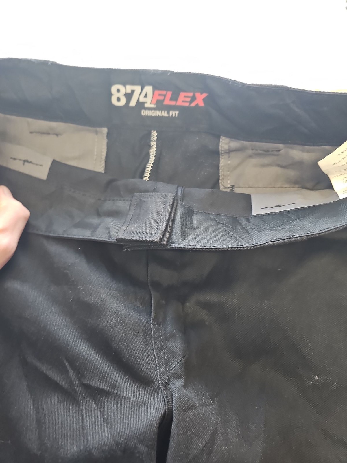 Dickies 874 Flex Original Fit Work Trousers Black W36 L30 G521