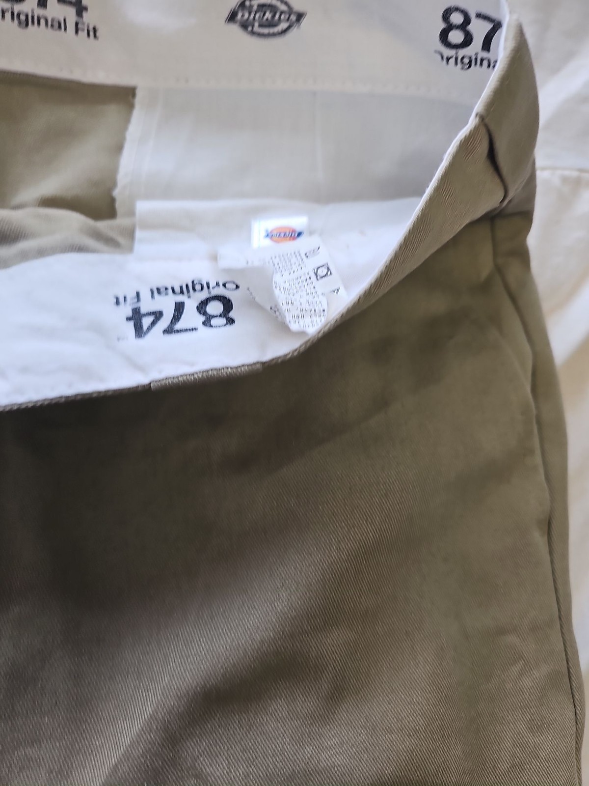Dickies 874 Original Fit Work Trousers in Khaki G566 W38/40 L31
