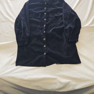 I Saw It First Black Corduroy Oversized Shirt Dress  407