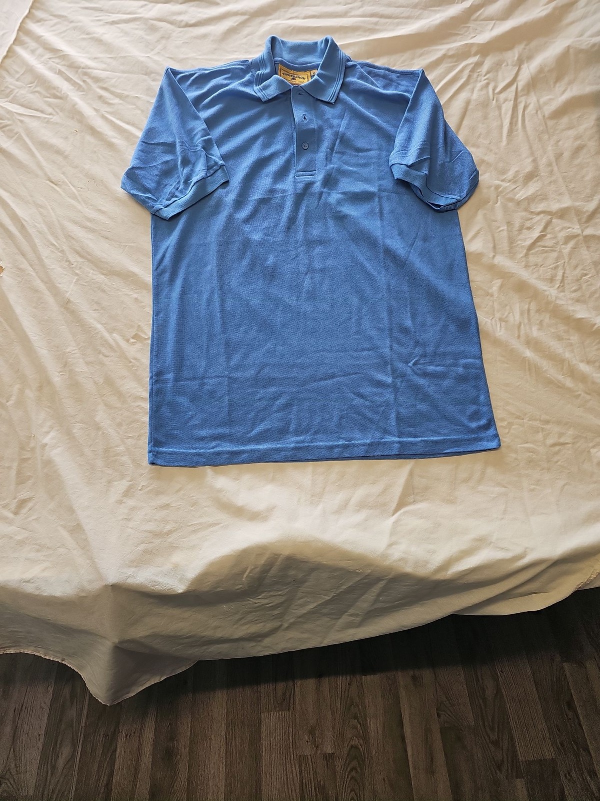 Vintage Timberjack Light Blue Pique Polo Shirt - Size XL G569 - Image 5