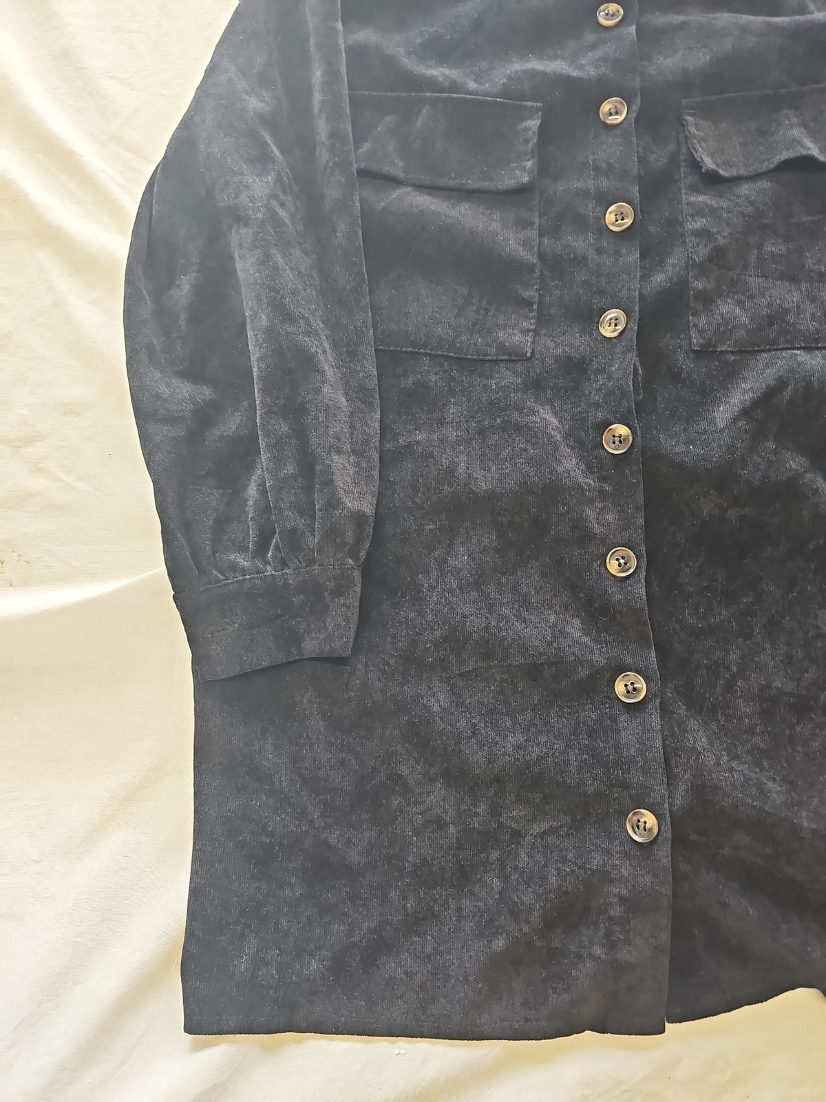 I Saw It First Black Corduroy Oversized Shirt Dress 407 - Image 8