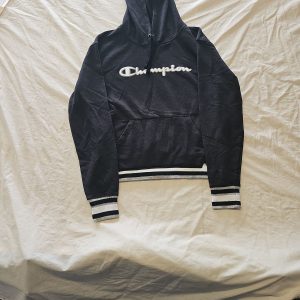 Champion Elite Women's Black Pullover Hoodie with Striped Trim G570