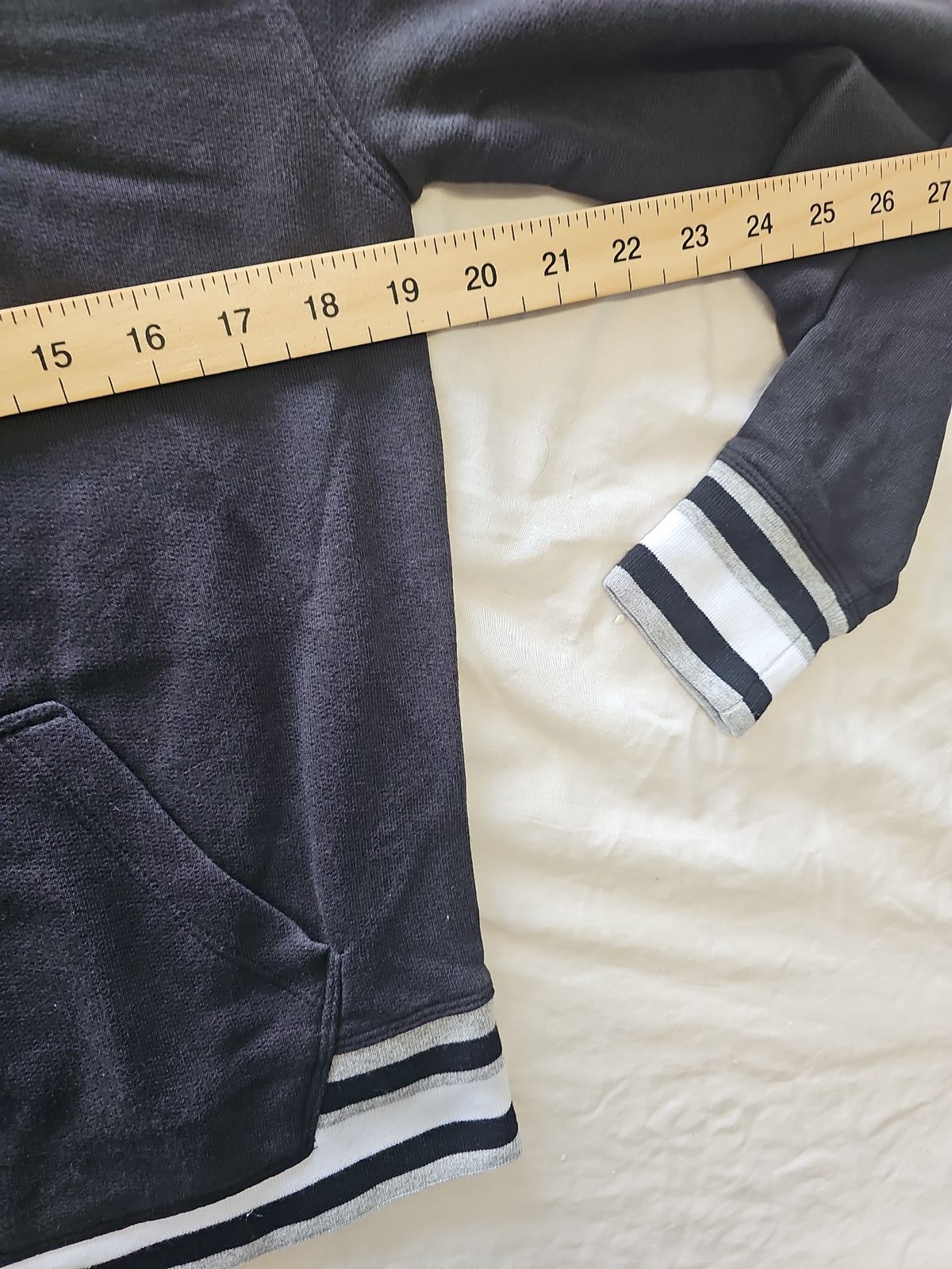 Champion Elite Women's Black Pullover Hoodie with Striped Trim G570 - Image 7