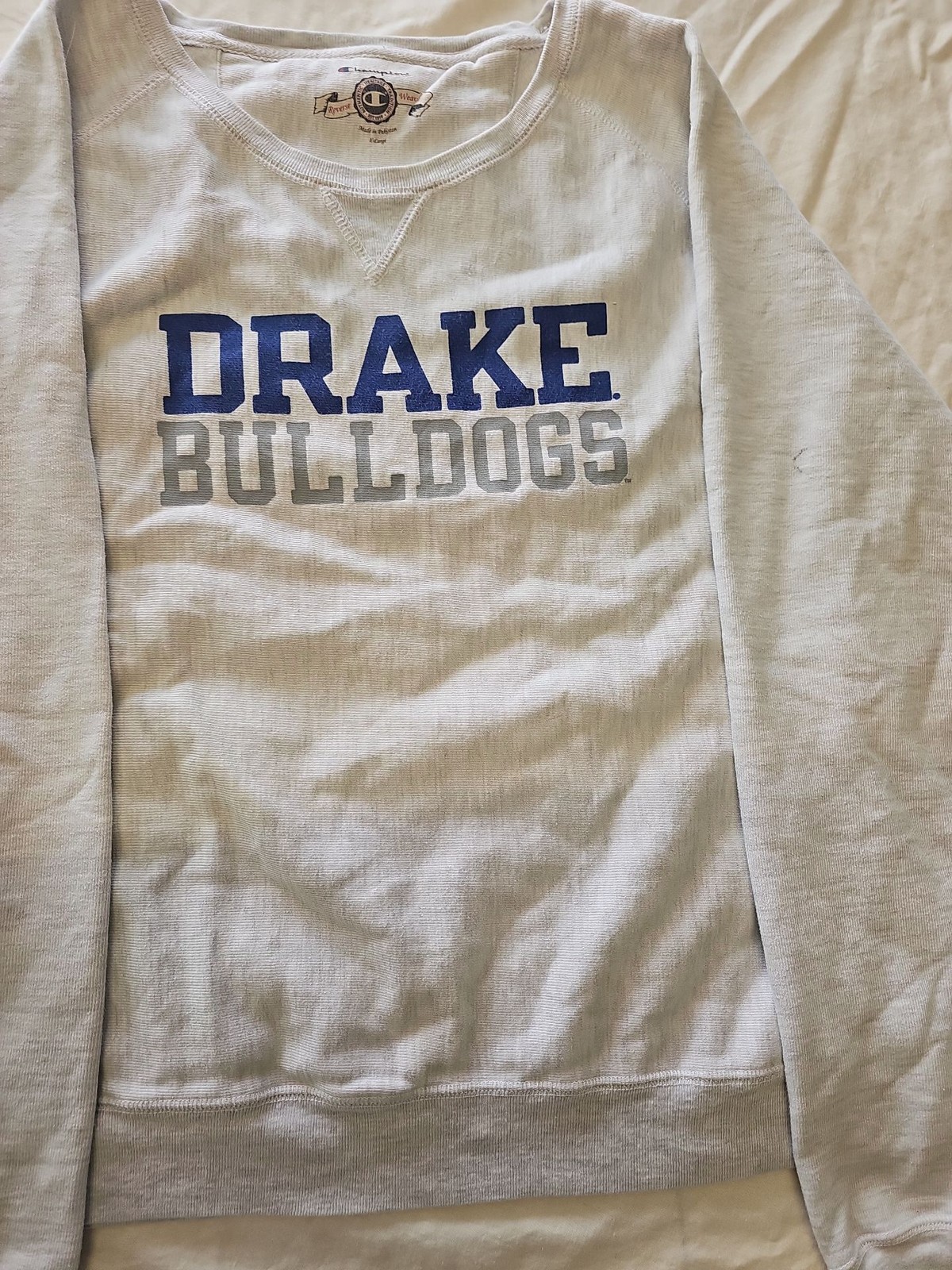 Champion Reverse Weave Drake Bulldogs Heather Grey Sweatshirt G571 - Image 3