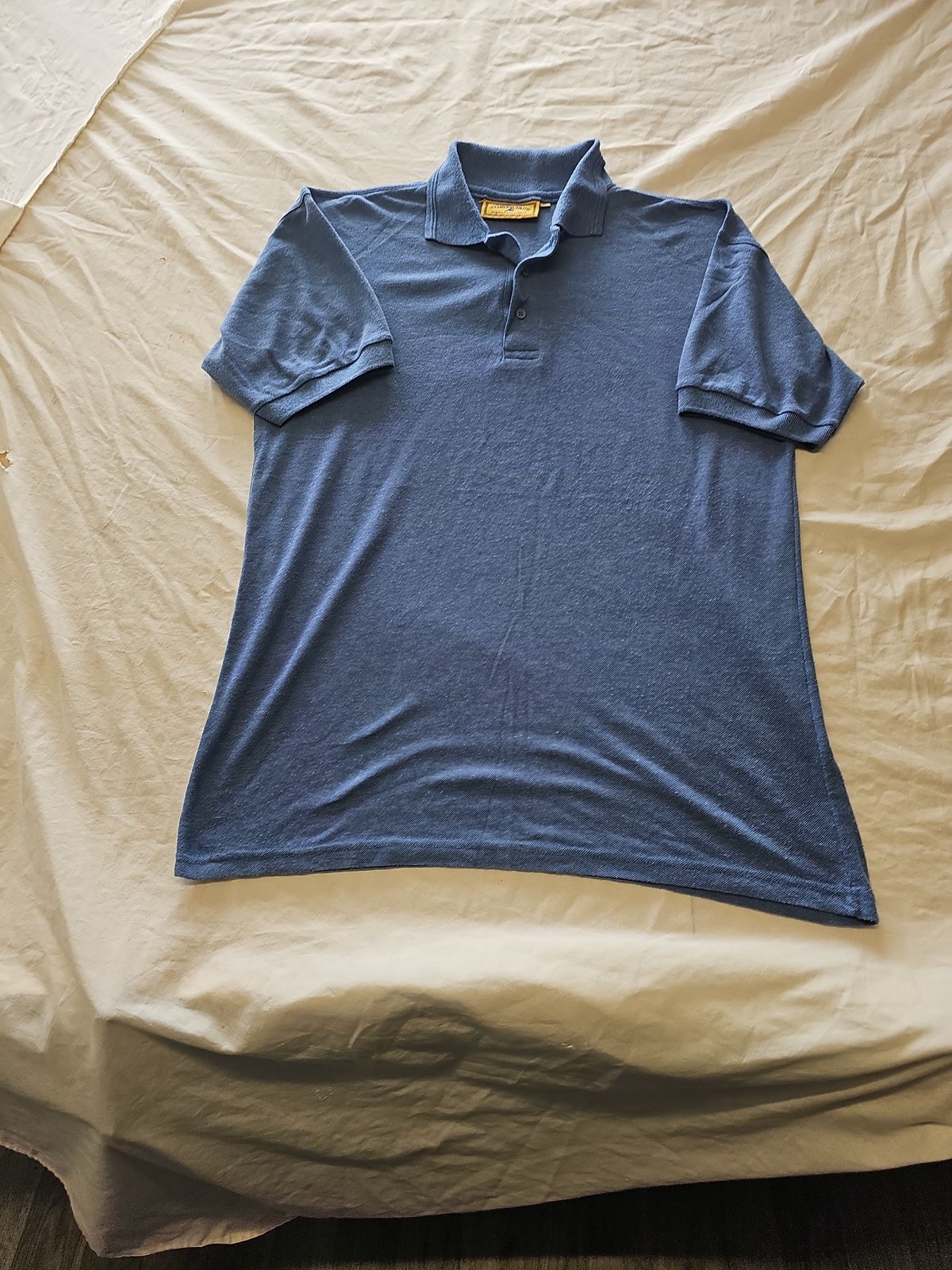 Vintage Timberjack Heather Blue Piqué Polo Shirt - Size XL G573