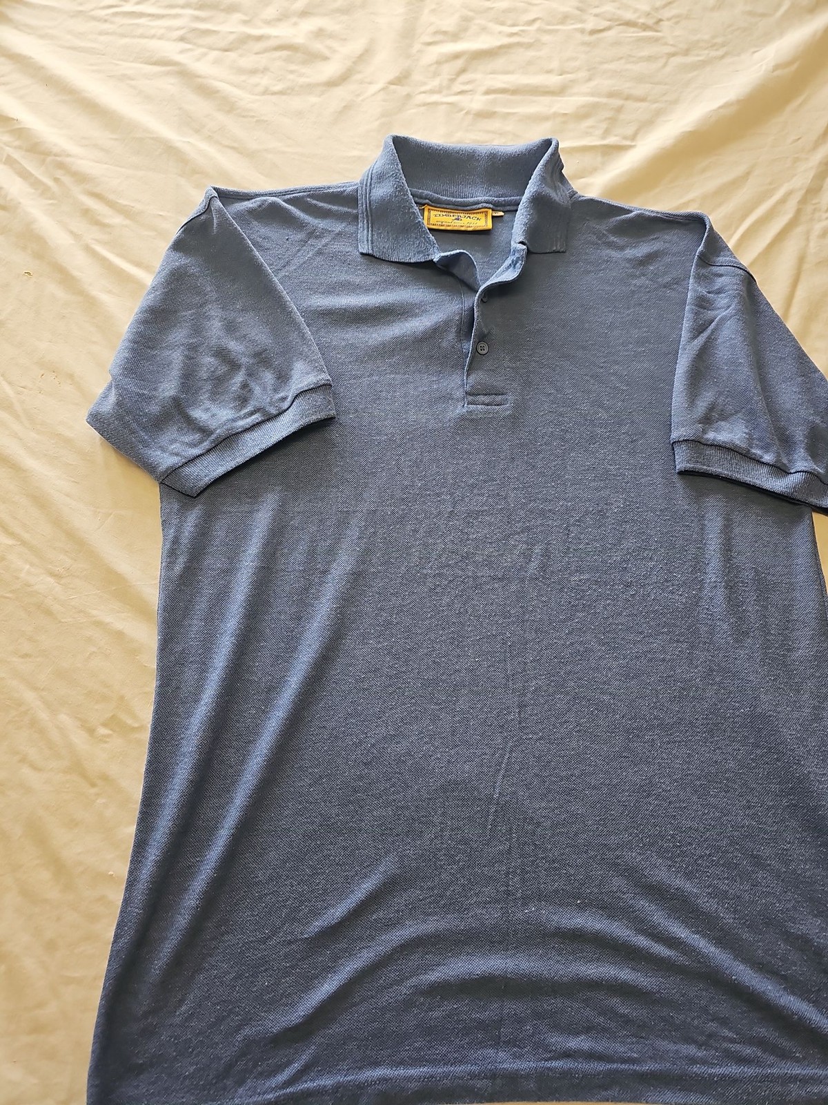 Vintage Timberjack Heather Blue Piqué Polo Shirt - Size XL G573 - Image 3