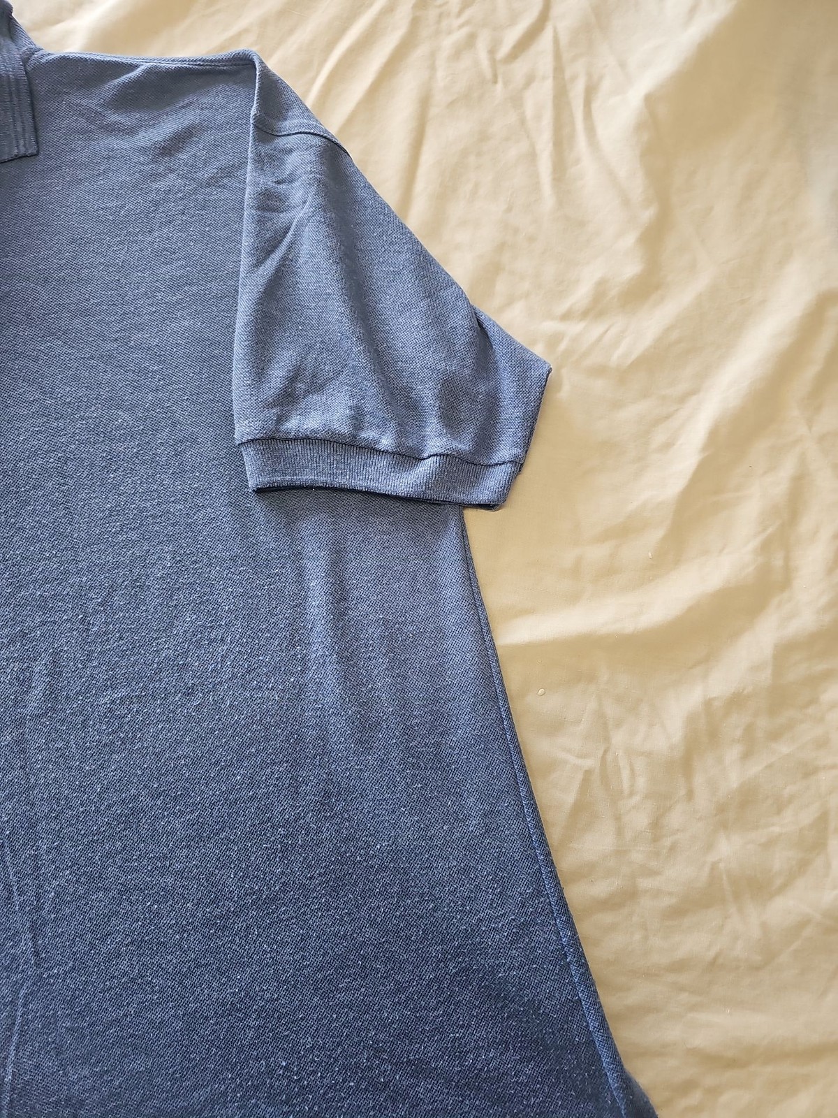 Vintage Timberjack Heather Blue Piqué Polo Shirt - Size XL G573 - Image 4