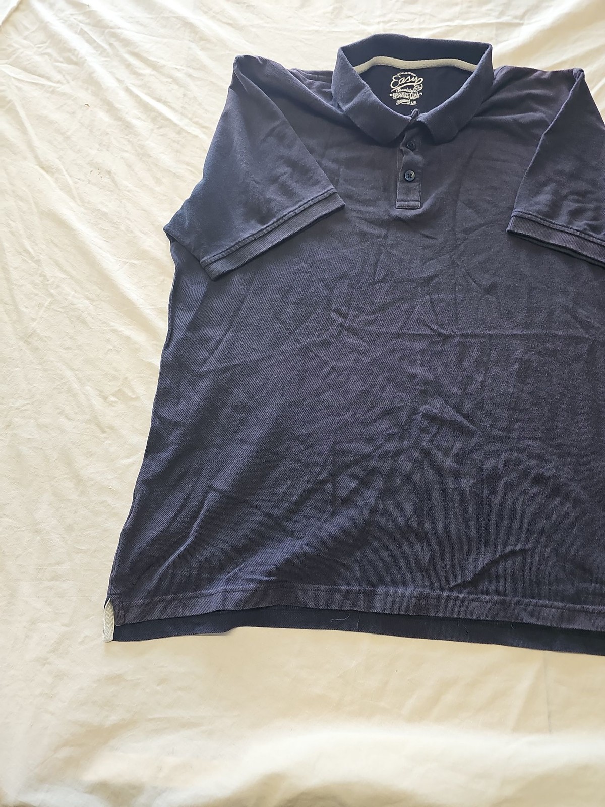 Easy Essential Navy Blue Pique Polo Shirt XL G574 - Image 3