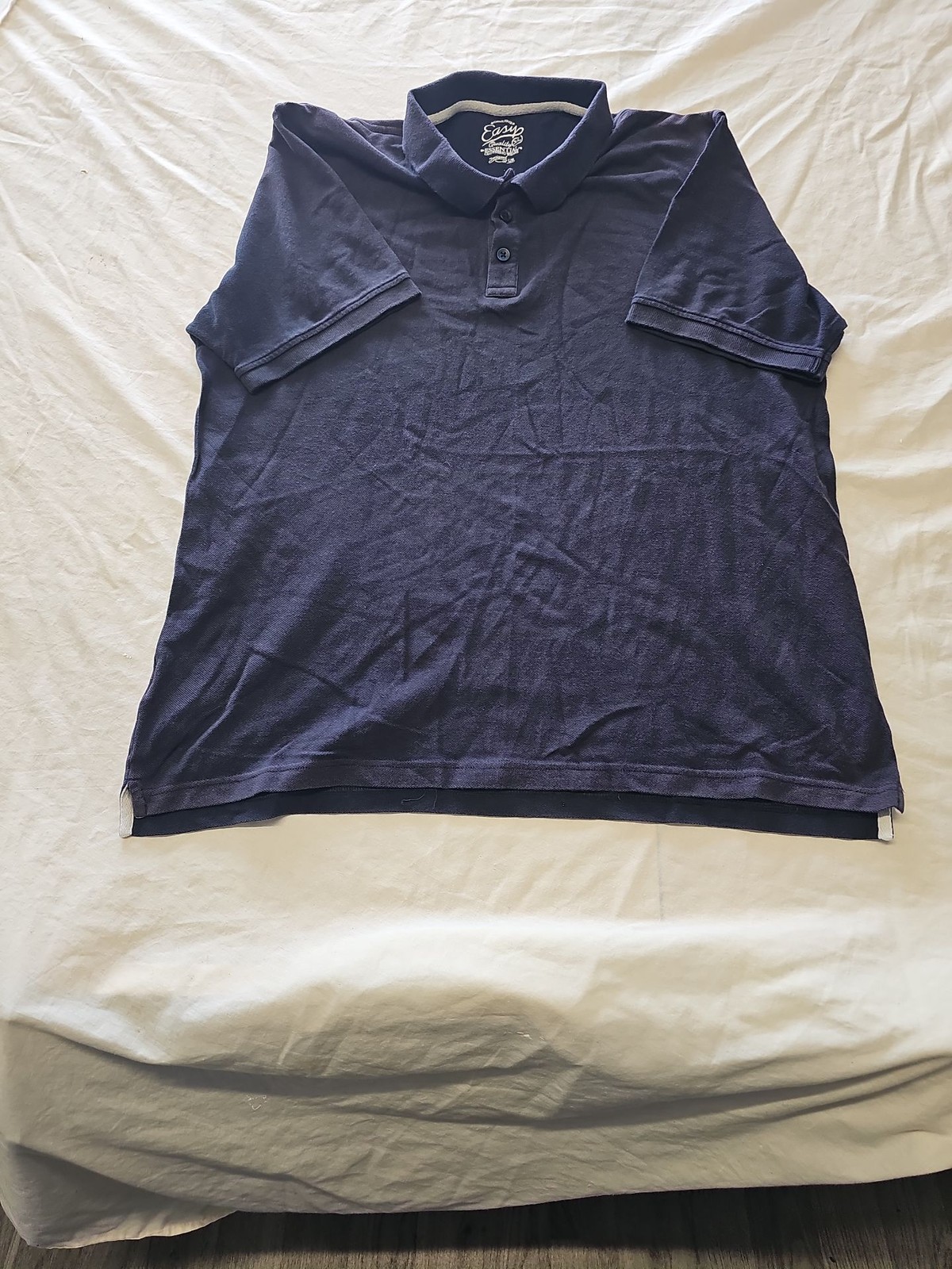 Easy Essential Navy Blue Pique Polo Shirt XL G574 - Image 5