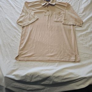 Vintage James Jordan Tan Pique Cotton Polo Shirt XL G575