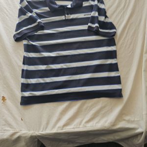 Dunlop Golf Men's Striped Polo Shirt XL Blue White Large H597