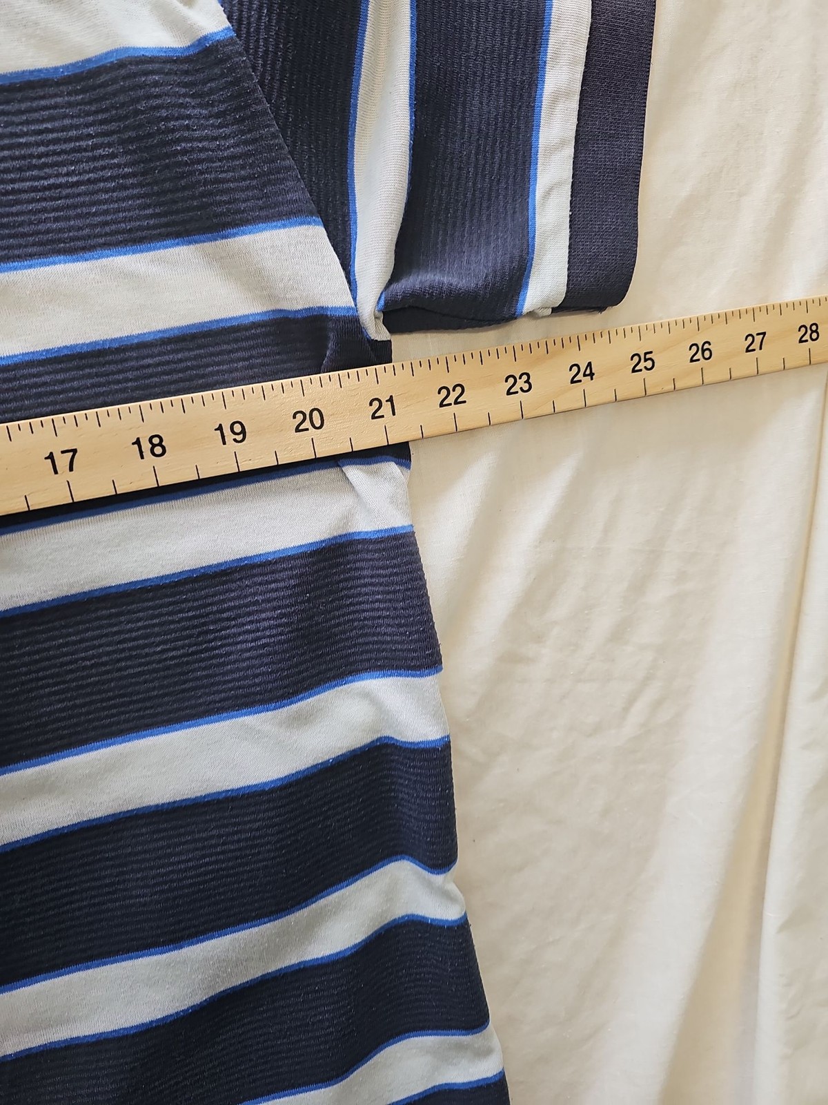 Dunlop Golf Men's Striped Polo Shirt XL Blue White Large H597 - Image 5