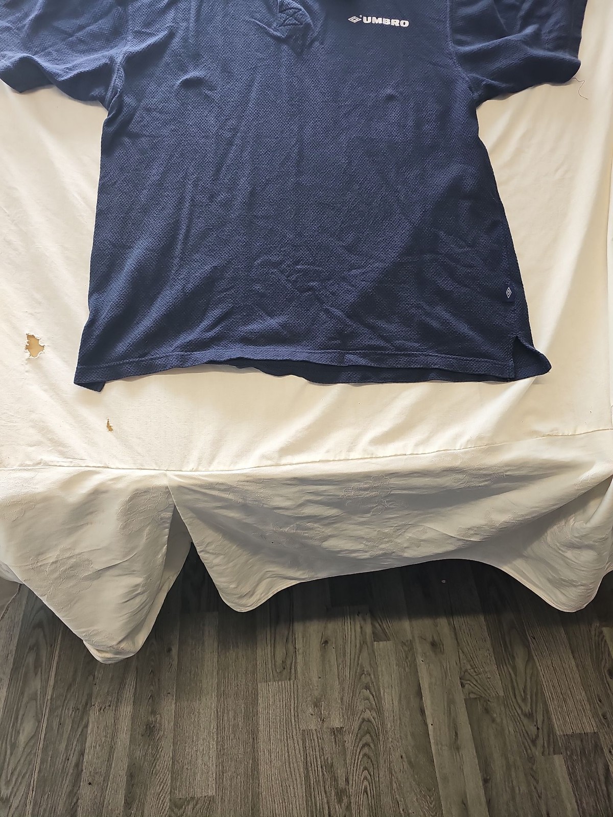 Vintage Umbro Navy Blue Pique Polo Shirt XL H599 - Image 4