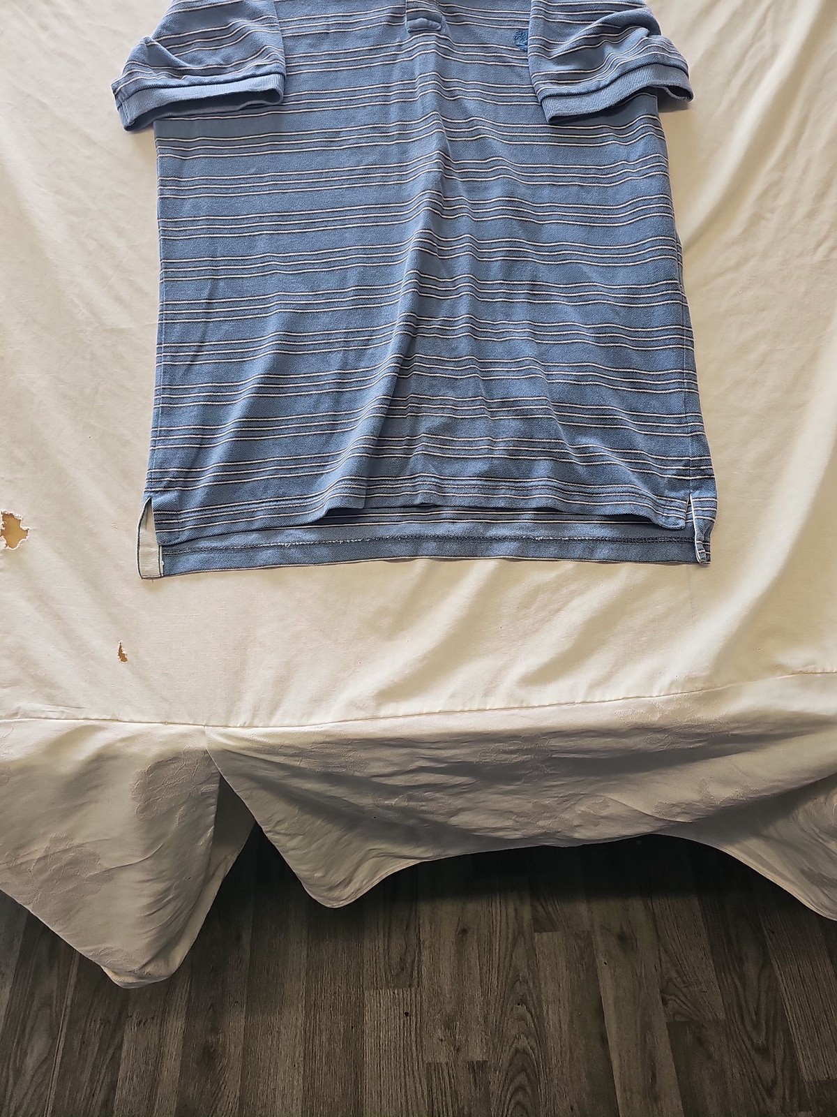 Timberland Striped Blue Polo Shirt S H600 - Image 5
