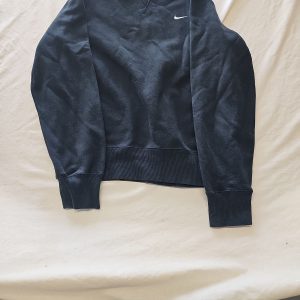 Vintage Nike Embroidered Swoosh Crewneck Sweatshirt Navy Blue  405