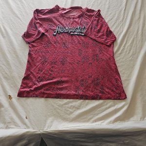 Aéropostale Red Patterned Applique Graphic T-Shirt large I606