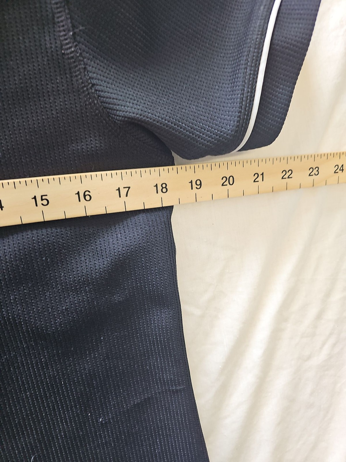 Vintage BHS Black Ribbed Zip-Up Polo Shirt with Piping E626 - Image 6