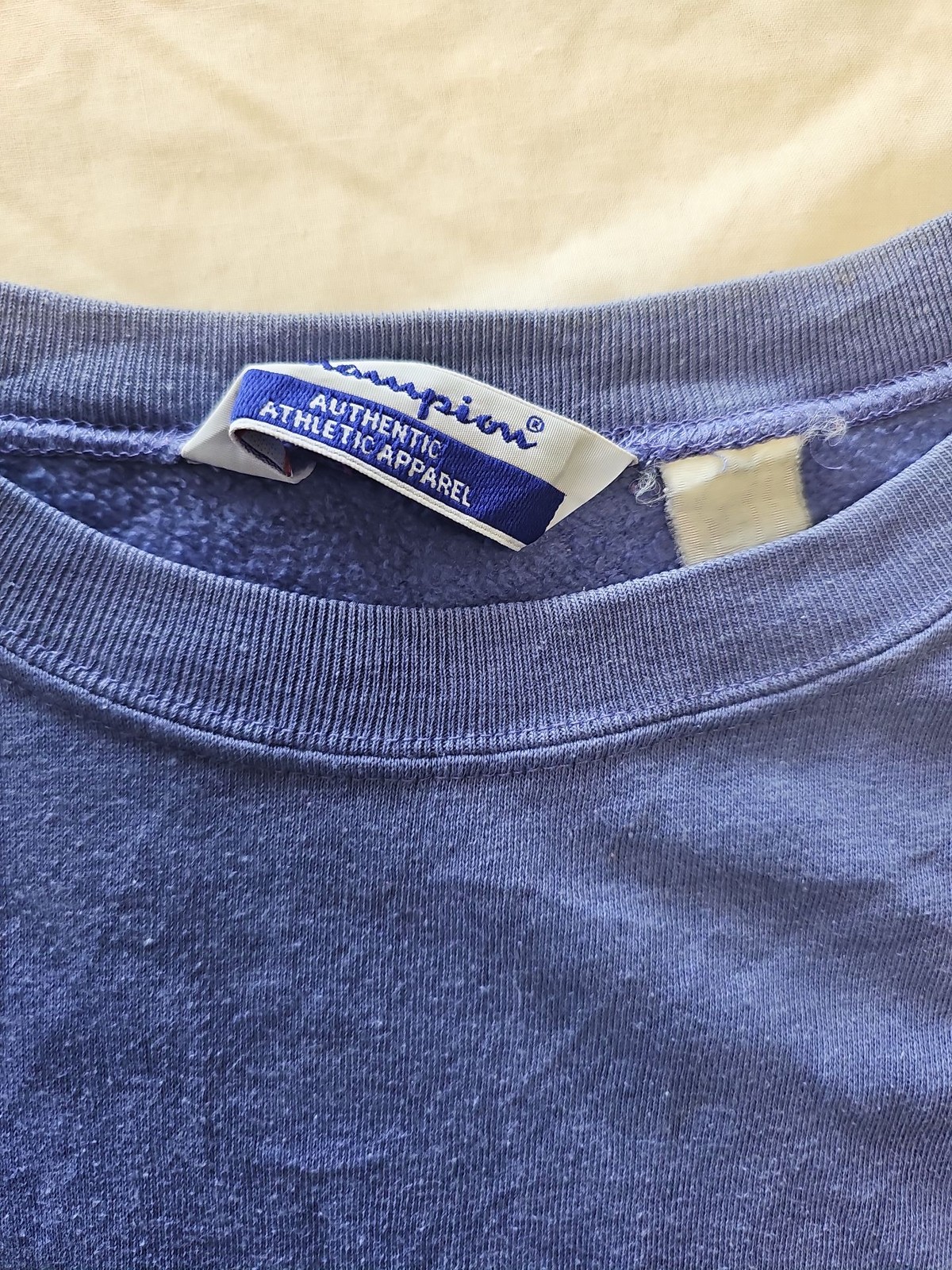 Vintage Champion Short Sleeve Sweatshirt Blue H590