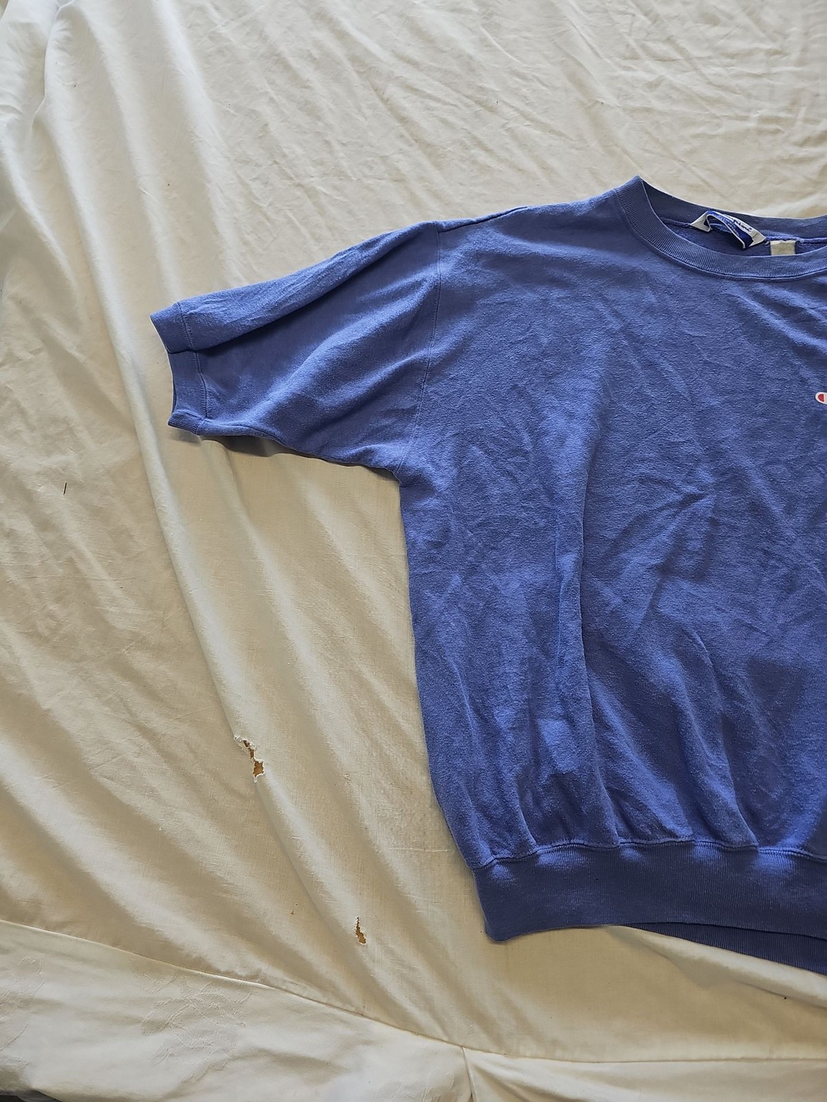 Vintage Champion Short Sleeve Sweatshirt Blue H590 - Image 3