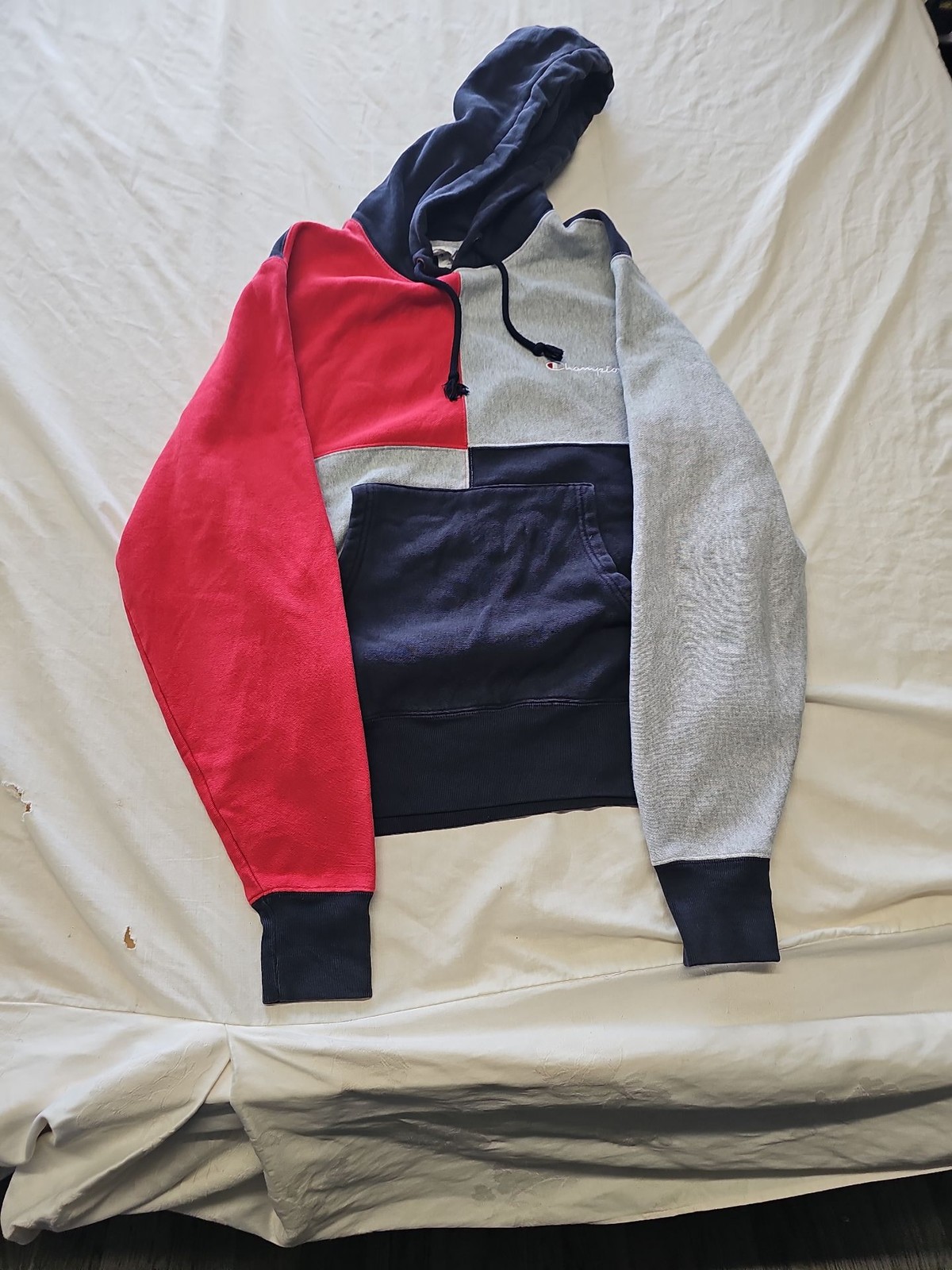 Champion Reverse Weave Colorblock Hoodie Small H592