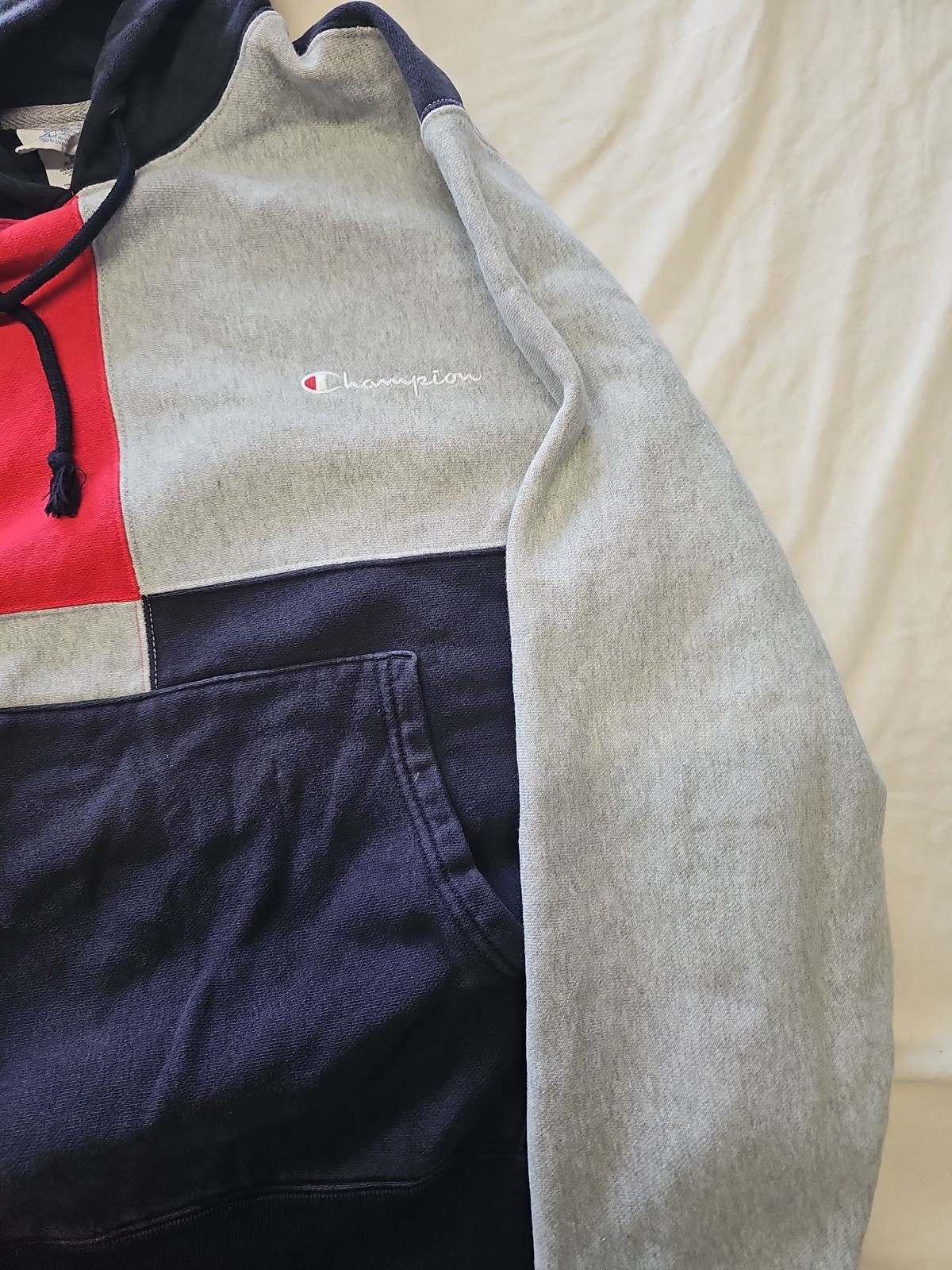 Champion Reverse Weave Colorblock Hoodie Small H592 - Image 6