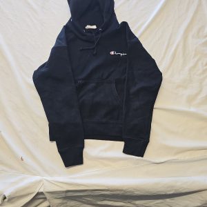 Champion Reverse Weave Black Hoodie Small H594