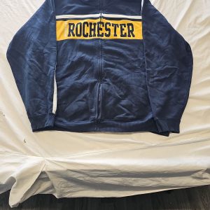 Champion University of Rochester Full-Zip Sweatshirt Jacket Blue Yellow XXL  H59