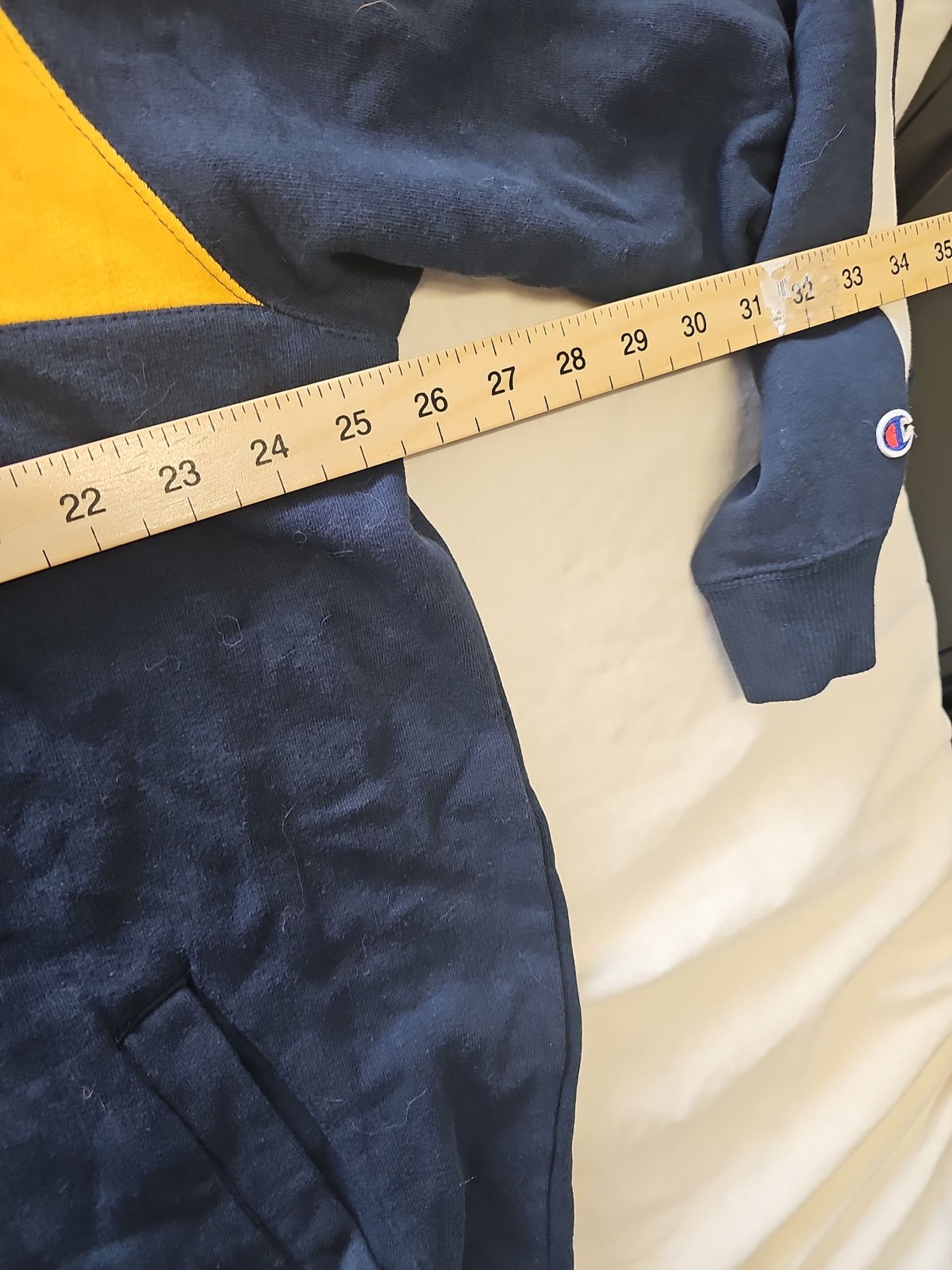 Champion University of Rochester Full-Zip Sweatshirt Jacket Blue Yellow XXL H59 - Image 6