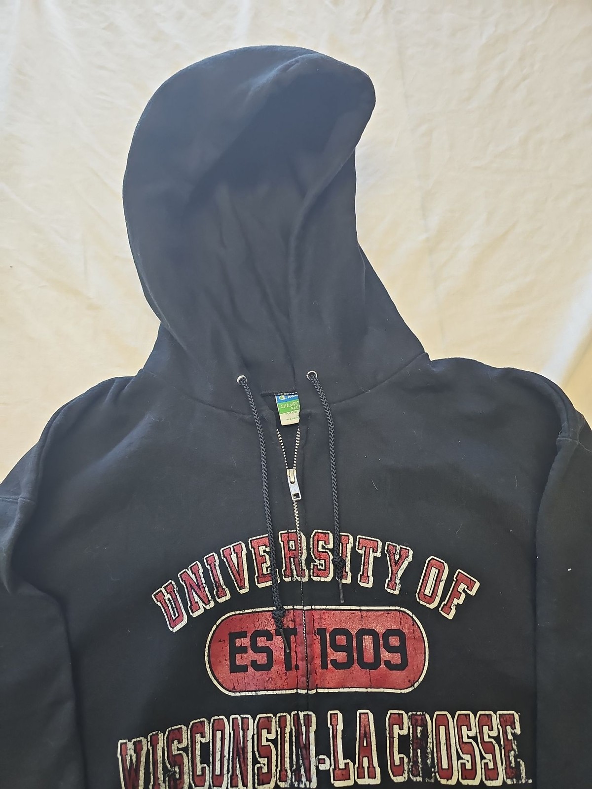 Champion Eco Fleece University of Wisconsin-La Crosse Zip-Up Hoodie Medium H595 - Image 5