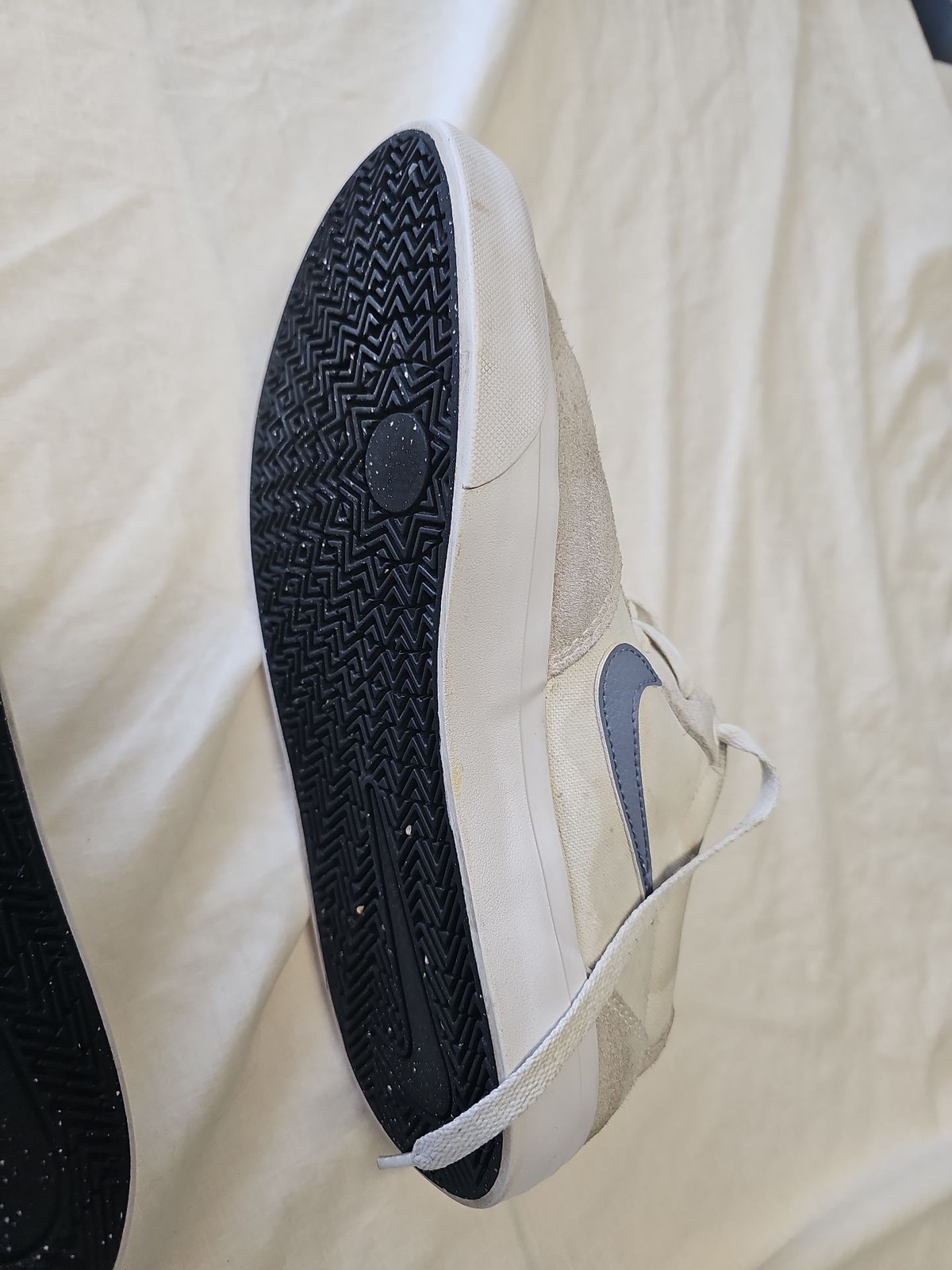 Nike SB Chron 2 Canvas Skate Shoes White Blue Uk7 H596 - Image 6