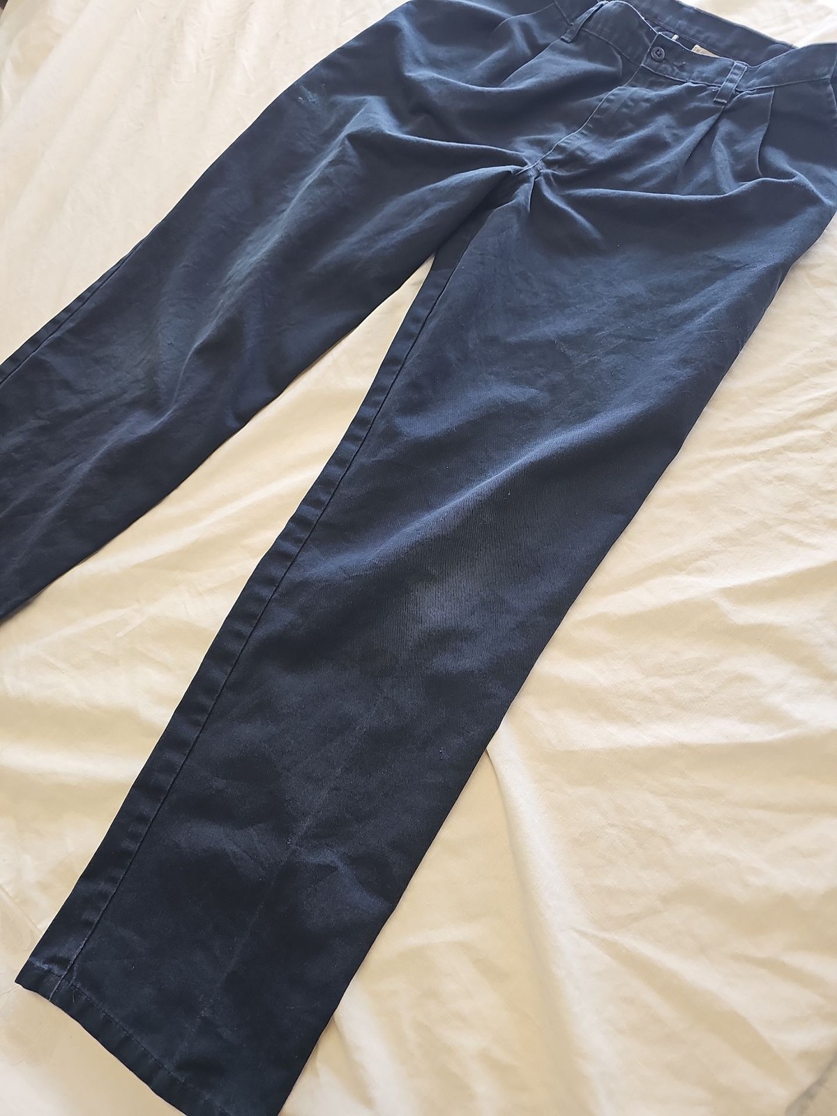 Genuine Dickies Men's Pleated Navy Work Trousers G581 W36 L32 - Image 5